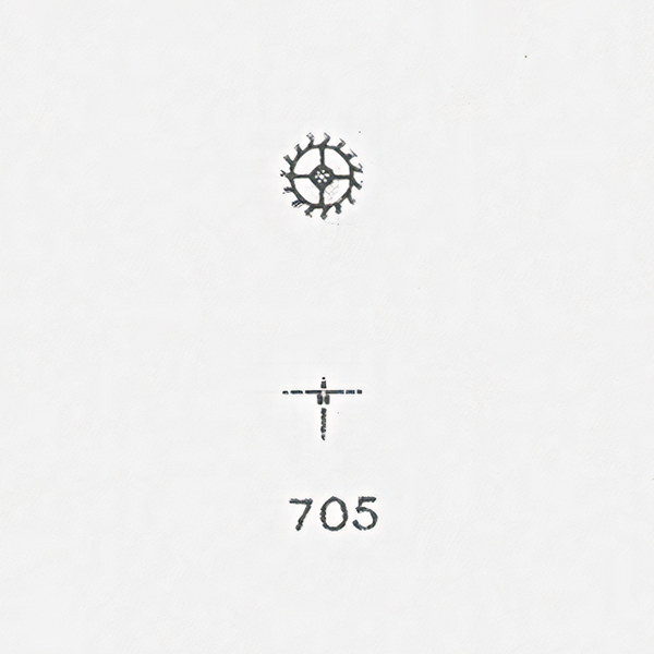 Jaeger LeCoultre® calibre # 426M escape wheel and pinion