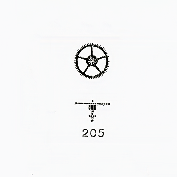 Jaeger LeCoultre® calibre # 437 centre wheel and pinion, drilled, with canon pinion