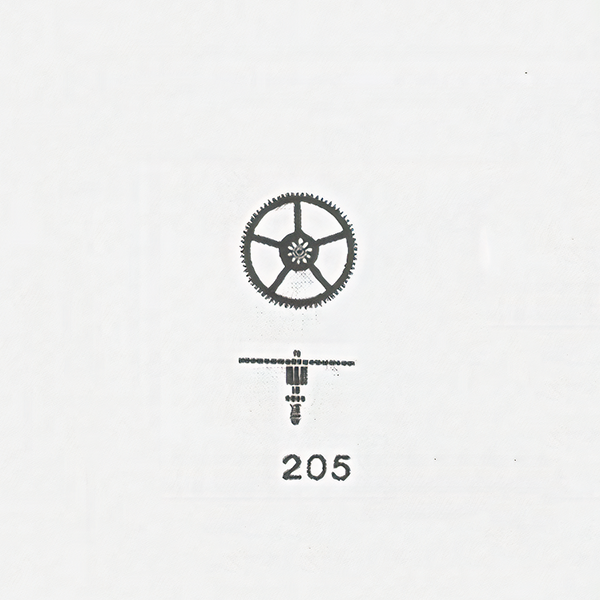 Jaeger LeCoultre® calibre # 461 centre wheel and pinion, drilled, with canon pinion