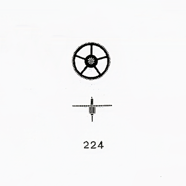 Jaeger LeCoultre® calibre # 467 forth wheel and pinion with seconds hand bit