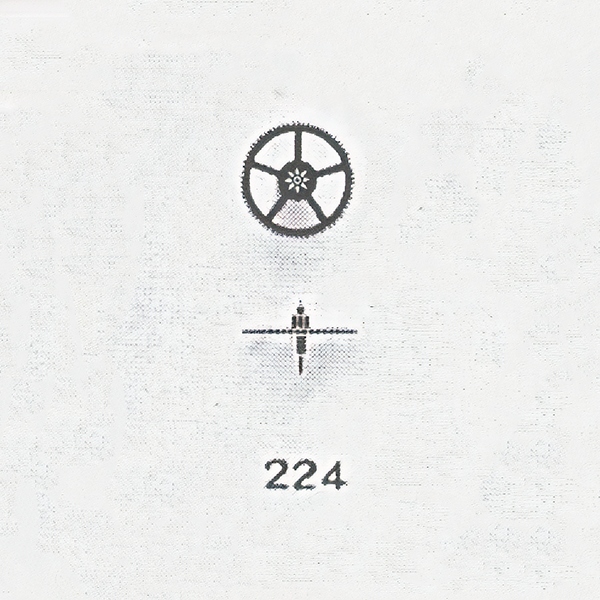 Jaeger LeCoultre® calibre # 10ROL forth wheel and pinion with seconds hand bit