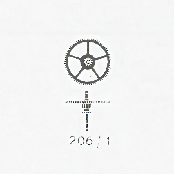 Jaeger LeCoultre® calibre # 497 large driving wheel and pinion with spindle