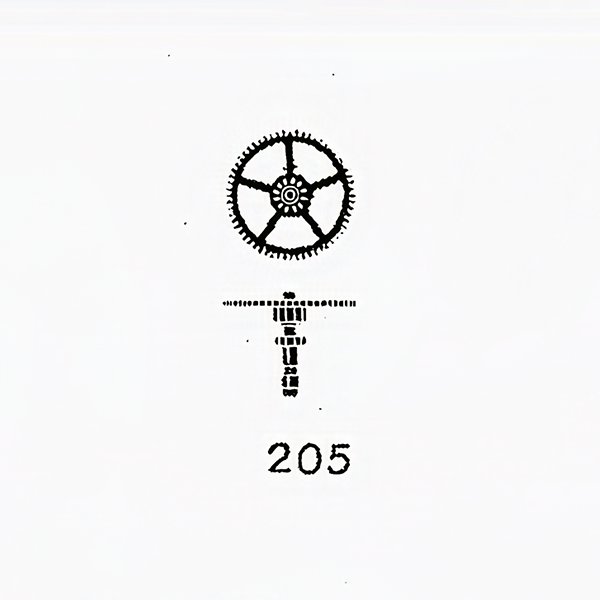 Jaeger LeCoultre® calibre # 815 centre wheel and pinion, drilled, with canon pinion - ht. 290
