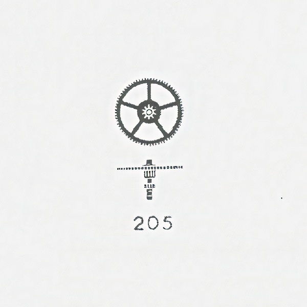 Jaeger LeCoultre® calibre # 819 centre wheel and pinion, drilled, with canon pinion