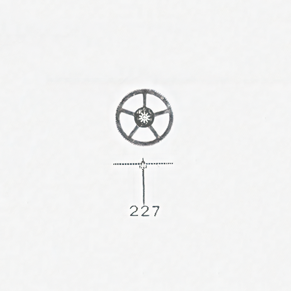 Jaeger LeCoultre® calibre # 881G sweep second wheel and pinion