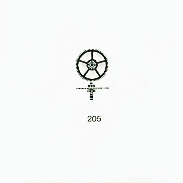 Jaeger LeCoultre® calibre # 886 centre wheel and pinion, drilled, with canon pinion