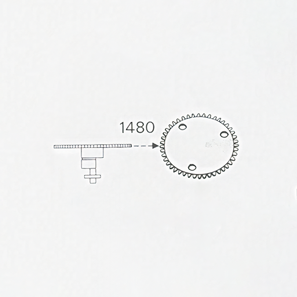 Jaeger LeCoultre® calibre # 916 winding-up wheel