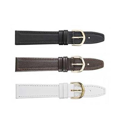 334 Flat Stitched Leather Watch Strap (9318850564)