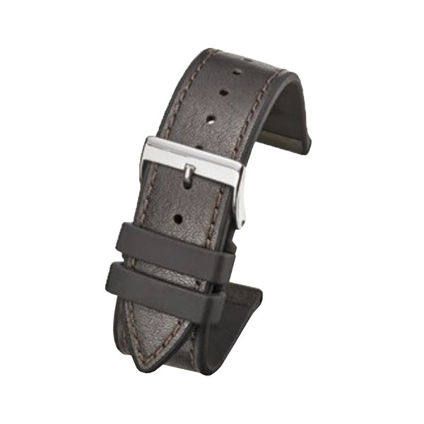 469 Smooth Leather Watch Strap with Silicone Lining