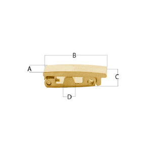 Yellow Plated Stainless Steel Solid Link Double Channel Foldover Buckles (533472149538)