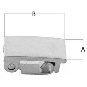 Open End Solid Top Stainless Steel Single Channel Foldover Buckle (534141370402)