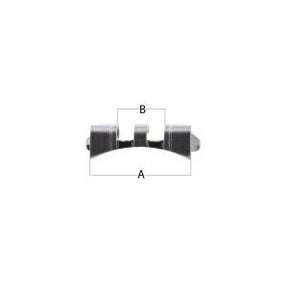 18 mm Curved End Piece with Pointed Tips - 2 cuts (523008278562)