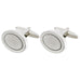 Oval Cufflink with Brushed Center (9318924228)