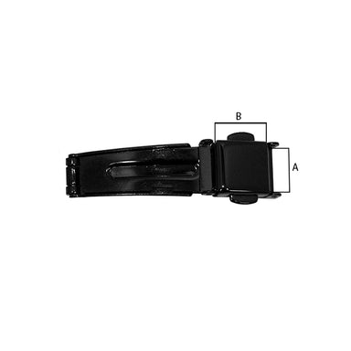 Black PVD Plated 3 Fold Double Buckles with Button Release (535240278050)