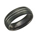 Black Silver Striped Tungsten Ring TUR35 (9318995652)