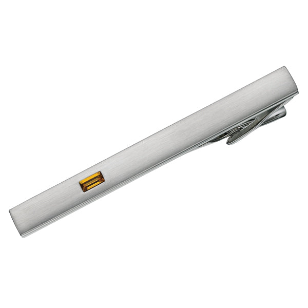 Steel Brushed Finish with Gold Stone Tie Bar (9318980548)