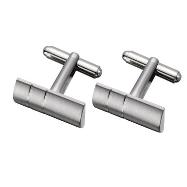 Simple Two-lined Titanium Cufflinks (9318987204)