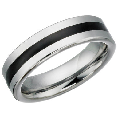 Black Striped Tungsten Ring TUR15 (9318993860)