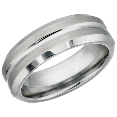 Brushed Center Polished Tungsten Ring TUR17 (9318993988)