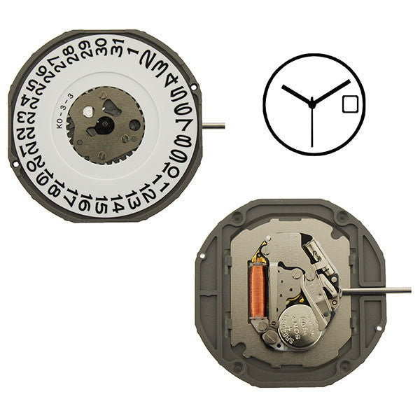 2415 Date 3 Miyota Watch Movement