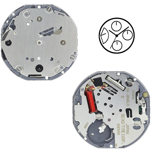 6G34A Seiko Watch Movement (3841091895330)