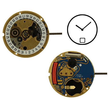 ETA 956-112 H0 2 Hands Date 6 Watch Movement (9346017284)