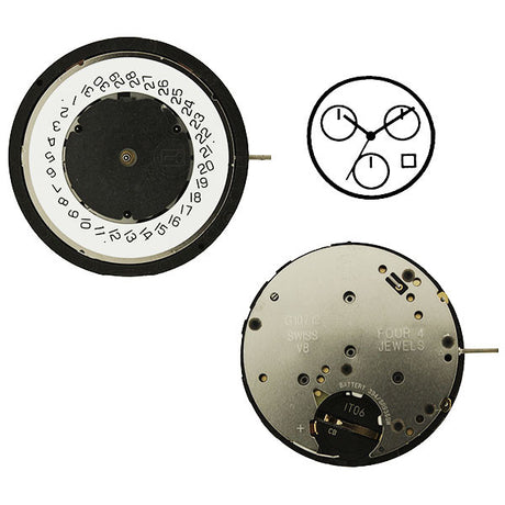 ETA G10-712-4 Horizontal Watch Movement (9346063684)