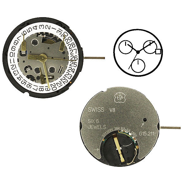 ETA G15-212-3 Watch Movement (9346065284)