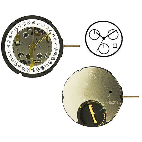 ETA G15-212 4 Horizontal Watch Movement (9346065540)