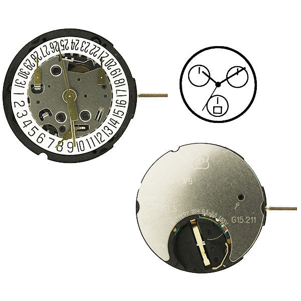 ETA G15-212-6 Watch Movement – Perrin Supply Ltd