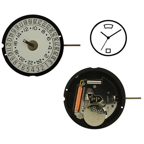 RL515 Date 6 GMT 12 Watch Movement (9346122500)