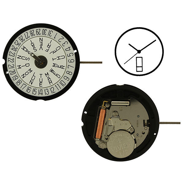 RL517 day/date 6 vertical Watch Movement – Perrin Supply Ltd