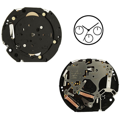 VD54-H2 Epson Quartz Chronograph Watch Movement (11711392335)