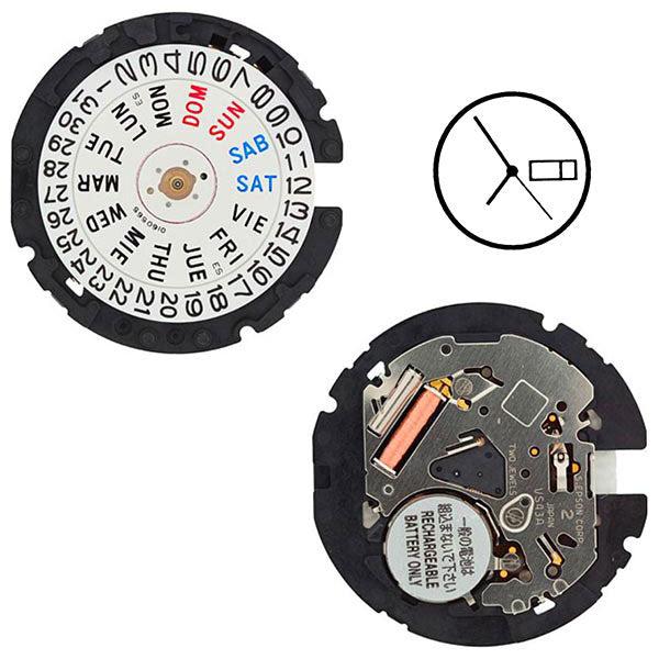 VS43 Solar Epson Watch Movement (3837352869922)