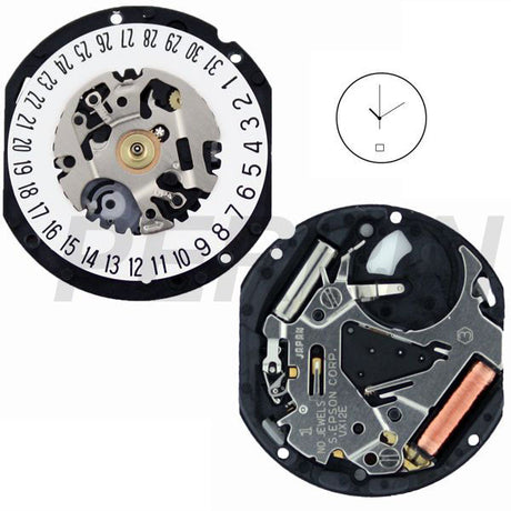 VX12 Date 6 Watch Movement (9346183300)