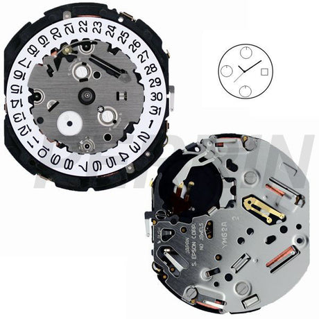 YM62 Epson Watch Movement (9346200516)