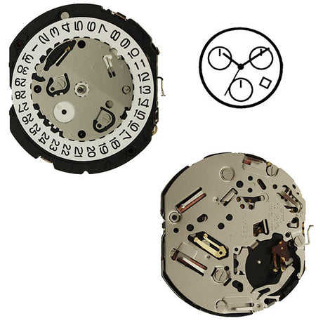 YM88 Epson Watch Movement (9346201028)