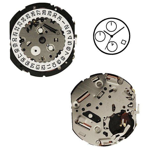 YM92 Date 4 Watch Movement – Perrin Supply Ltd