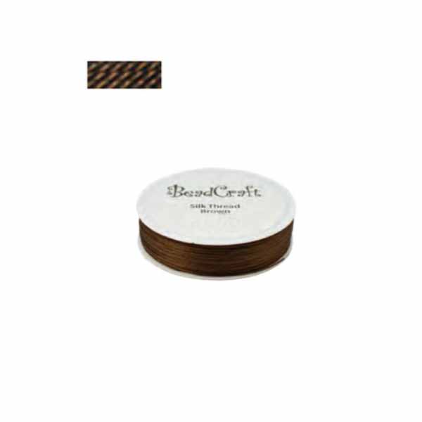 Silk Cord Flat Spools - #8 Brown (0.42mm)