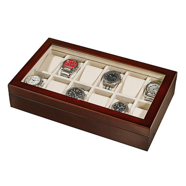 WB-310 Large Black Leatherette Watch Box