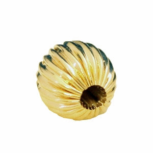 14kt Yellow Corrugated Beads (9634486159)