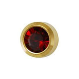 January Garnet Studs in Bezel Setting - card of 12 pairs (553008758818)