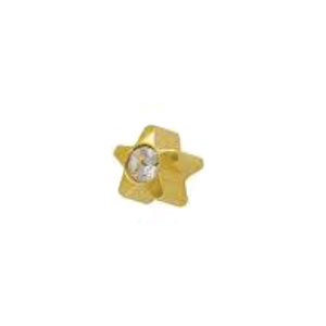 3 mm Star Shaped Flowerlite Stud with Crystal - card of 12 pairs (551526170658)