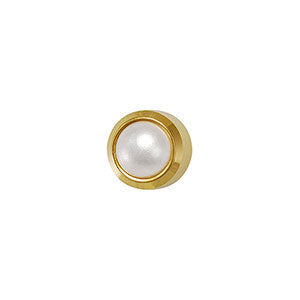 2 mm Mini Pearl in Bezel Setting - card of 12 pairs (550723026978)