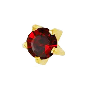 3 mm January Garnet Studs in Tiffany Setting - card of 12 pairs (549710725154)