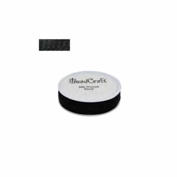 Silk Cord Flat Spools - #5 Black (0.33mm)