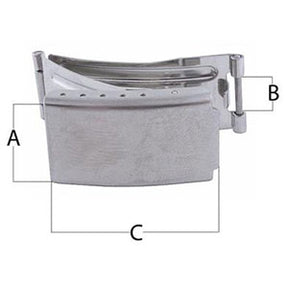 3 Fold Center Catch Foldover Watch Buckle (Divers Foldover Regular) (534362488866)
