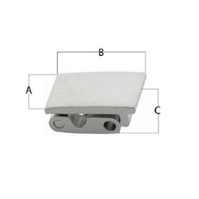 Stainless Steel Solid Link Single Channel Foldover Buckles (532900085794)