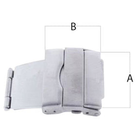 Stainless Steel 3 Fold Button Release Buckles with Safety (535256563746)