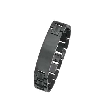 TB910 Black Plated Steel Bracelet (1536401801250)